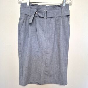 89th + Madison High Waist Grey Belted Pencil Skirt – Size 6
